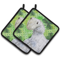 "Caroline's Treasures Sealyham Terrier Decorated pot holder, 7.5H x 7.5W, St Patrick's Day"