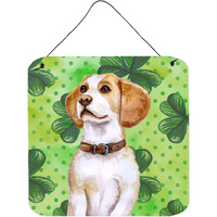 "Caroline's Treasures Beagle Metal Print, 6h x 6w, St Patrick's Day"