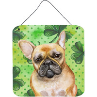 "Caroline's Treasures French Bulldog Metal Print, 6h x 6w, St Patrick's Day"