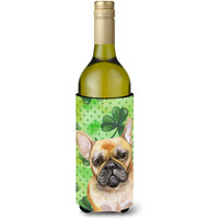 "Caroline's Treasures French Bulldog St Patrick's Decorative Bottle Hugger, 750ml, Multicolor"