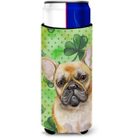 "Caroline's Treasures French Bulldog St Patrick's Decorative Can Hugger, Slim, Multicolor"