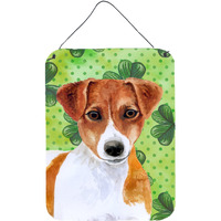 "Caroline's Treasures Jack Russell Terrier St Patrick's Metal Print, 16"" x 12"", Multicolor"