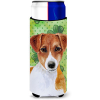 "Caroline's Treasures Jack Russell Terrier St Patrick's Decorative Can Hugger, Slim, Multicolor"