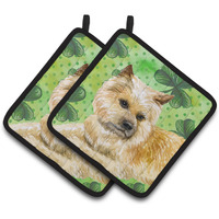 "Caroline's Treasures Cairn Terrier Decorated pot holder, 7.5H x 7.5W, St Patrick's Day"