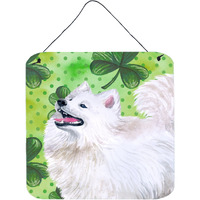 "Caroline's Treasures Samoyed Metal Print, 6h x 6w, St Patrick's Day"
