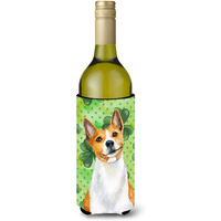 "Caroline's Treasures Basenji St Patrick's Decorative Bottle Hugger, 750ml, Multicolor"