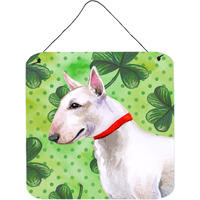 "Caroline's Treasures Bull Terrier Metal Print, 6h x 6w, St Patrick's Day"