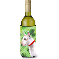 "Caroline's Treasures Bull Terrier St Patrick's Decorative Bottle Hugger, 750ml, Multicolor"