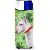 "Caroline's Treasures Bull Terrier St Patrick's Decorative Can Hugger, Slim, Multicolor"
