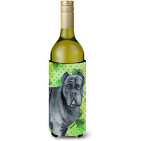 "Caroline's Treasures Cane Corso St Patrick's Decorative Bottle Hugger, 750ml, Multicolor"