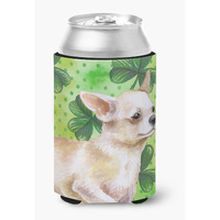 "Caroline's Treasures Chihuahua Leg up St Patrick's Decorative Can Hugger, Multicolor"