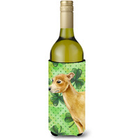 "Caroline's Treasures Italian Greyhound St Patrick's Decorative Bottle Hugger, 750ml, Multicolor"