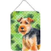 "Caroline's Treasures Welsh Terrier St Patrick's Metal Print, 16"" x 12"", Multicolor"