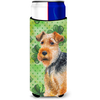 "Caroline's Treasures Welsh Terrier St Patrick's Decorative Can Hugger, Slim, Multicolor"
