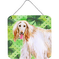 "Caroline's Treasures Afghan Hound Metal Print, 6h x 6w, St Patrick's Day"