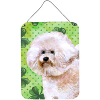 "Caroline's Treasures Bichon Frise #2 St Patrick's Metal Print, 16"" x 12"", Multicolor"