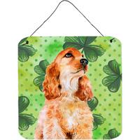"Caroline's Treasures Cocker Spaniel Metal Print, 6h x 6w, St Patrick's Day"