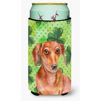 "Caroline's Treasures Red Dachshund St Patrick's Decorative Can Hugger, Tall Boy, Multicolor"