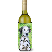 "Caroline's Treasures Dalmatian Puppy St Patrick's Decorative Bottle Hugger, 750ml, Multicolor"