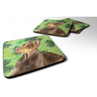 "Caroline's Treasures Doberman Pinscher St Patrick's Decorative coasters, Multicolor"