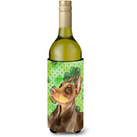 "Caroline's Treasures Doberman Pinscher St Patrick's Decorative Bottle Hugger, 750ml, Multicolor"