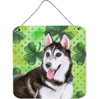 "Caroline's Treasures Siberian Husky #2 Metal Print, 6h x 6w, St Patrick's Day"