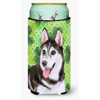 "Caroline's Treasures Siberian Husky #2 St Patrick's Decorative Can Hugger, Tall Boy, Multicolor"