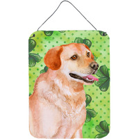 "Caroline's Treasures Labrador Retriever St Patrick's Metal Print, 16"" x 12"", Multicolor"