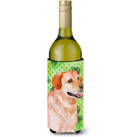"Caroline's Treasures Labrador Retriever St Patrick's Decorative Bottle Hugger, 750ml, Multicolor"