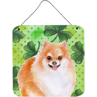 "Caroline's Treasures Pomeranian #2 Metal Print, 6h x 6w, St Patrick's Day"