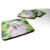 "Caroline's Treasures White Standard Poodle St Patrick's Decorative coasters, Multicolor"