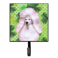 "Caroline's Treasures White Standard Poodle St Patrick's Wall Hook, Small, Multicolor"