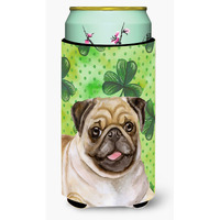 "Caroline's Treasures Fawn Pug St Patrick's Decorative Can Hugger, Tall Boy, Multicolor"