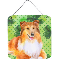 "Caroline's Treasures Sheltie Metal Print, 6h x 6w, St Patrick's Day"
