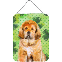 "Caroline's Treasures Tibetan Mastiff St Patrick's Metal Print, 16"" x 12"", Multicolor"