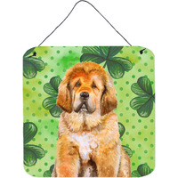 "Caroline's Treasures Tibetan Mastiff Metal Print, 6h x 6w, St Patrick's Day"