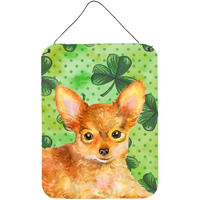 "Caroline's Treasures Toy Terrier St Patrick's Metal Print, 16"" x 12"", Multicolor"