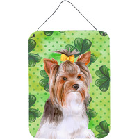 "Caroline's Treasures Yorkshire Terrier #2 St Patrick's Metal Print, 16"" x 12"", Multicolor"