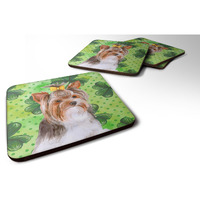 "Caroline's Treasures Yorkshire Terrier #2 St Patrick's Decorative coasters, Multicolor"