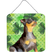 "Caroline's Treasures Miniature Pinscher #2 Metal Print, 6h x 6w, St Patrick's Day"