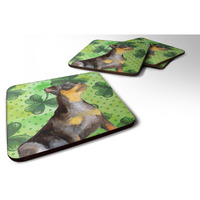 "Caroline's Treasures Miniature Pinscher #2 St Patrick's Decorative coasters, Multicolor"