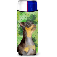 "Caroline's Treasures Miniature Pinscher #2 St Patrick's Decorative Can Hugger, Slim, Multicolor"