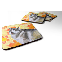 "Caroline's Treasures Alaskan Malamute Fall Decorative coasters, Multicolor"
