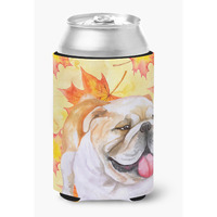 "Caroline's Treasures English Bulldog Fall Decorative Can Hugger, Multicolor"
