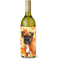 "Caroline's Treasures German Boxer Fall Decorative Bottle Hugger, 750ml, Multicolor"