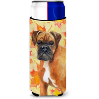 "Caroline's Treasures German Boxer Fall Decorative Can Hugger, Slim, Multicolor"