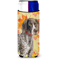 "Caroline's Treasures German Shorthaired Pointer Fall Decorative Can Hugger, Slim, Multicolor"