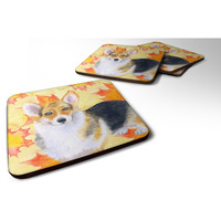 "Caroline's Treasures Pembroke Corgi Fall Decorative coasters, Multicolor"