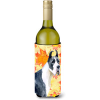 "Caroline's Treasures Harlequin Dane Fall Decorative Bottle Hugger, 750ml, Multicolor"