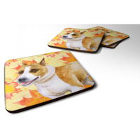 "Caroline's Treasures American Staffordshire Fall Decorative coasters, Multicolor"